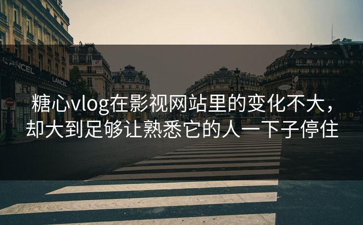 糖心vlog在影视网站里的变化不大，却大到足够让熟悉它的人一下子停住